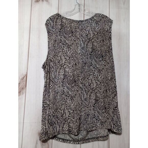 Jaclyn Smith Shirt Ladies 3x Sleeveless Zebra Print - Picture 2 of 6